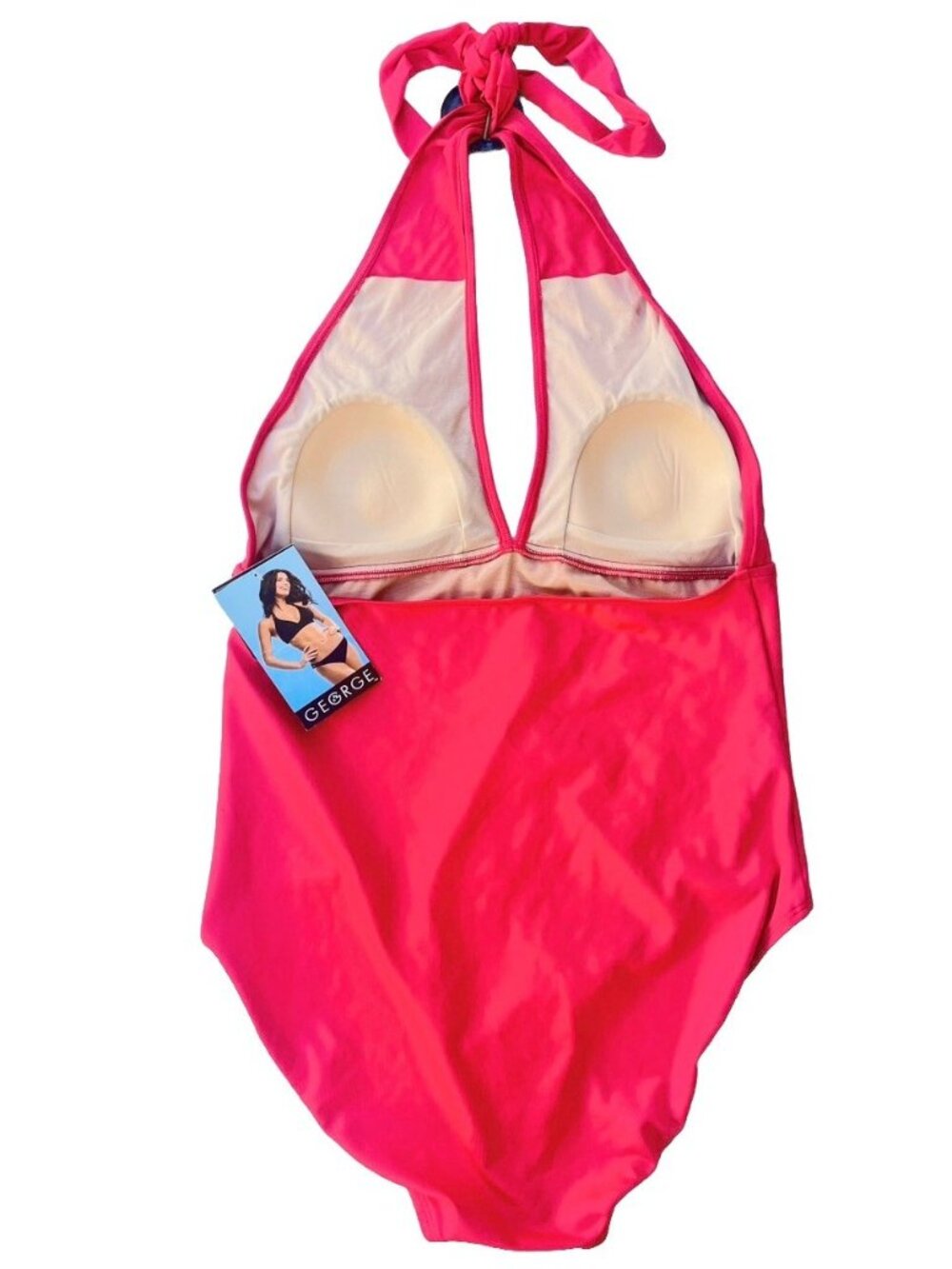 George Coral Halter One Piece Swimsuit XL 16/18 - Picture 10 of 11